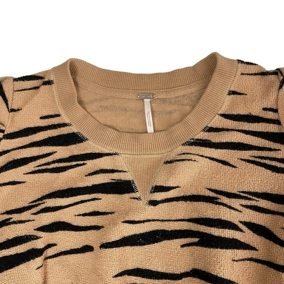 Free People Zaza Zebra Animal Print Cropped Sweater - Picture 8 of 15